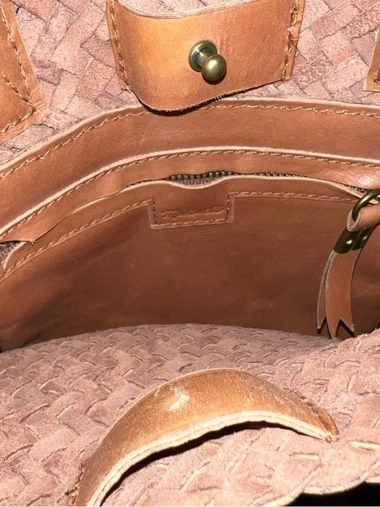 Madewell The Small Transport Crossbody: Woven Leather Edition Purse Bag Tote - Picture 7 of 12